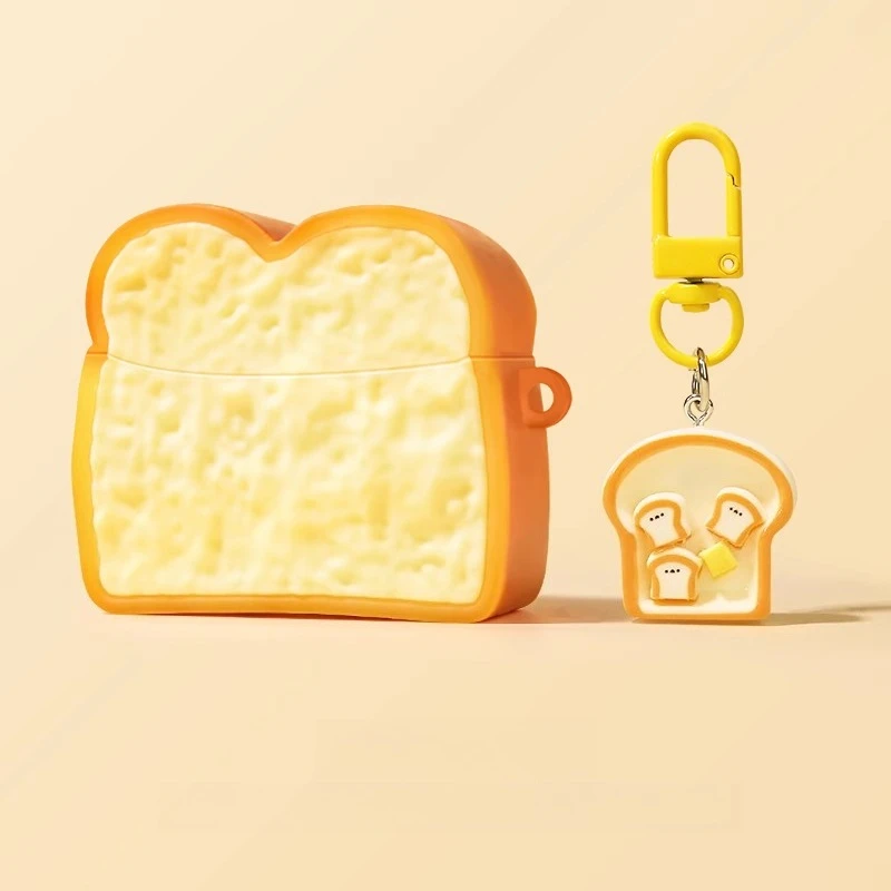 

Bread Shape Silicone Headphone Case for AirPodsPro3 Pro2 Pro for AirPods 4 Noise Cancelling Edition 1, 2, 3rd Generation Case