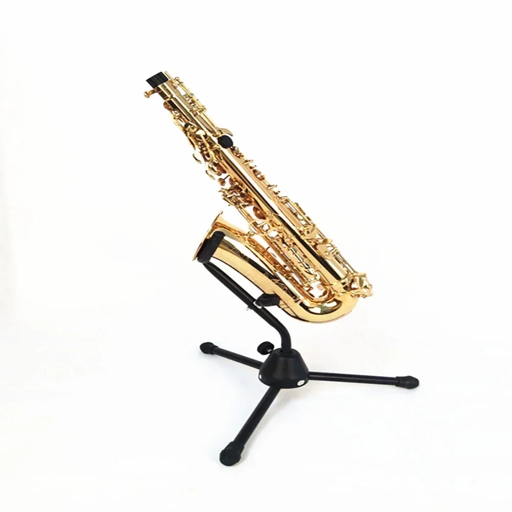 Suporte de saxofone alto, tripé de metal dobrável para instrumentos musicais, peças de instrumentos de sopro