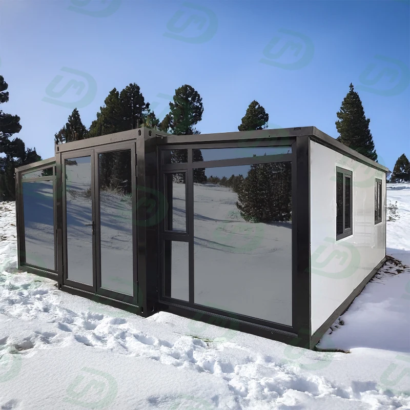 Newest Design Casas Modulares Prefabricadas House Portable Expandable Container House With Glass Front