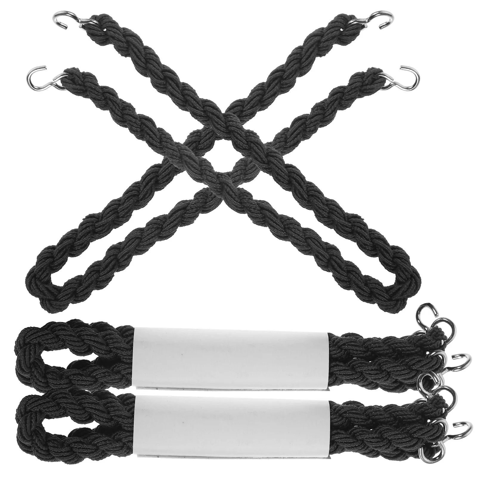 

6pcs Black Elastic Boot Bands per Set Portable Outdoor Hiking Leg Straps Sand Proof Lightweight Accessories