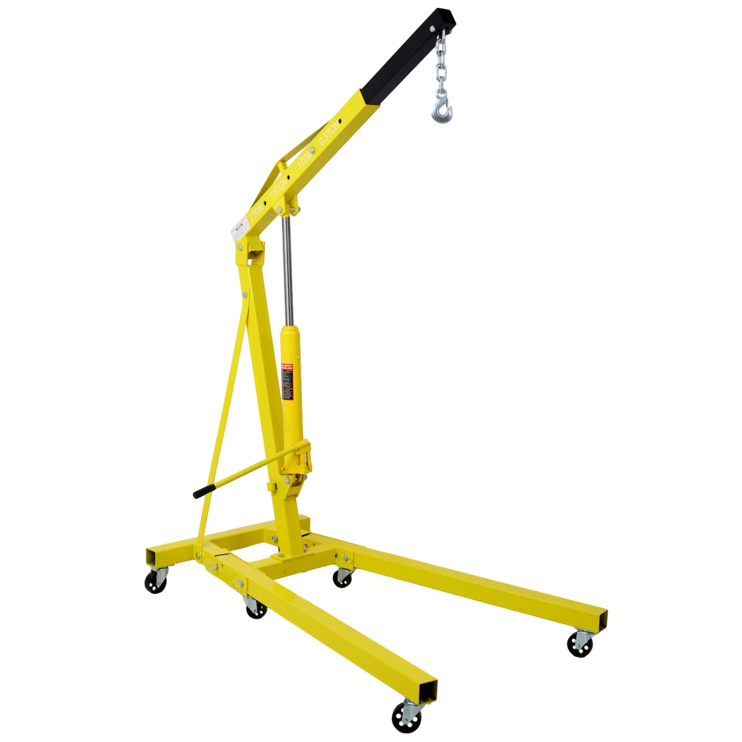 

"2 Ton Folding Engine Hoist Shop Crane Yellow"