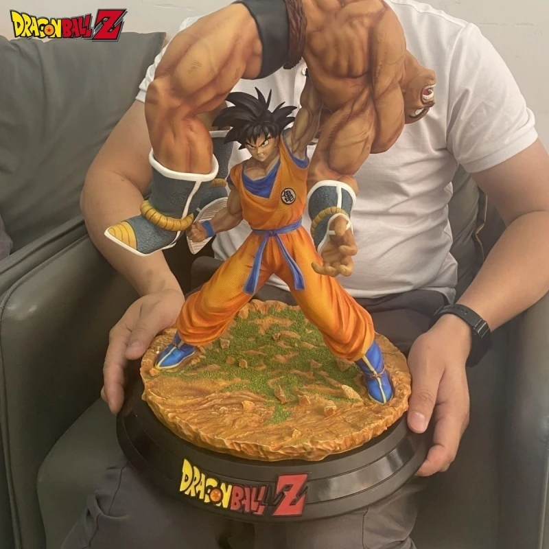 

Large 43cm Dragon Ball Figure Goku Lifts Nappa Gk Pvc Action Figurine Collection Statue Model Toys Kids Halloween Gift Decor