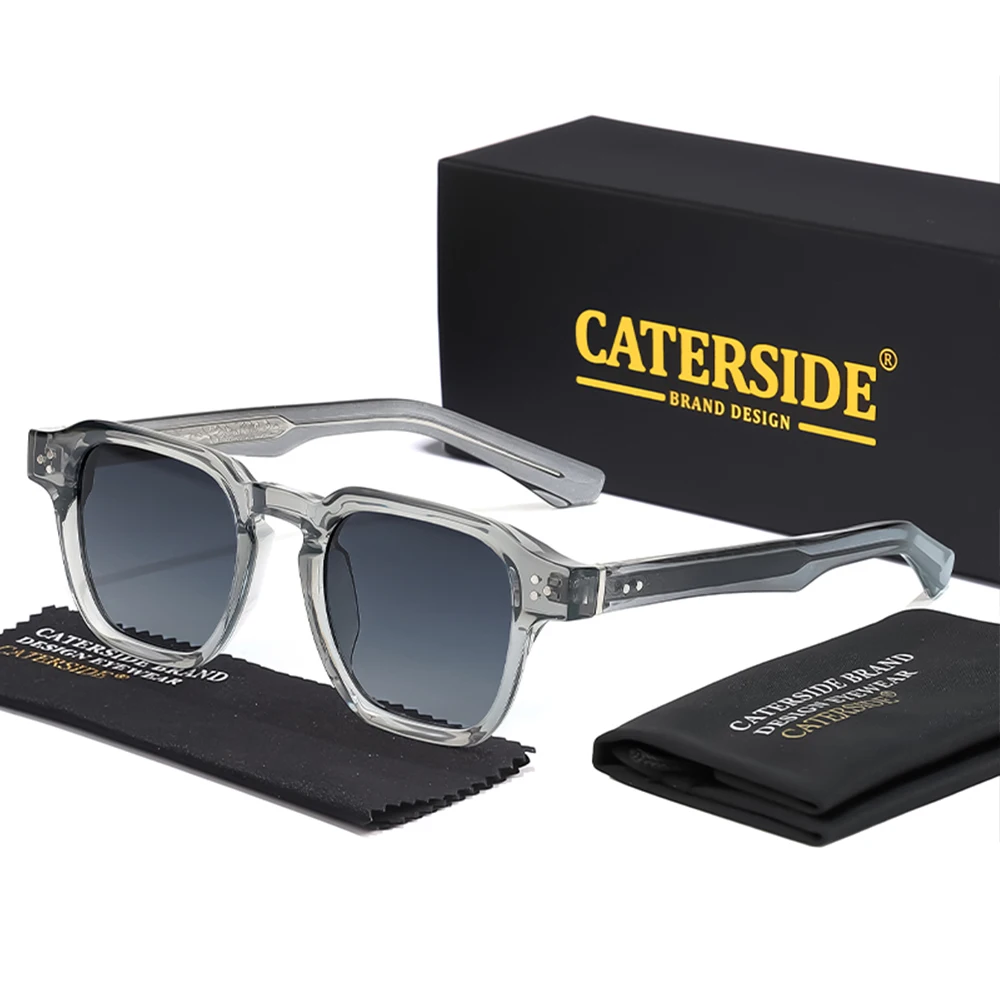 Gafas de Sol Cuadradas Clásicas CATERSIDE para Hombre, con Inserto Central, Gafas de Sol de Marca de Lujo para Mujer, para Viajes, Playa, Fiestas, Festivales, Regalos