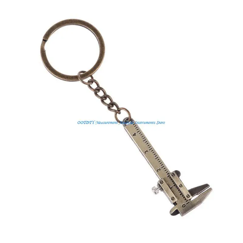 367D Portable Mini Vernier Caliper Measure Tools for Key Chain Zinc Alloy Calipers Gauge Slide Ruler for Key Ring Woodworking