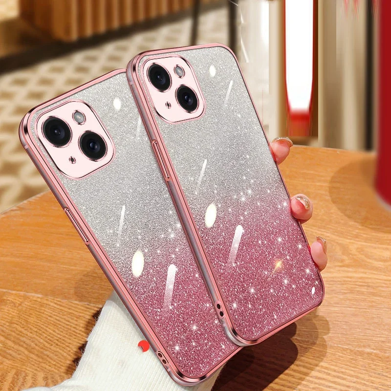 Cute Transparent Glitter Phone Case For OPPO Reno8 Lite oppo Reno8z Reno 7 lite Reno7z 5G Hybrid Candy Shockproof Clear Cover