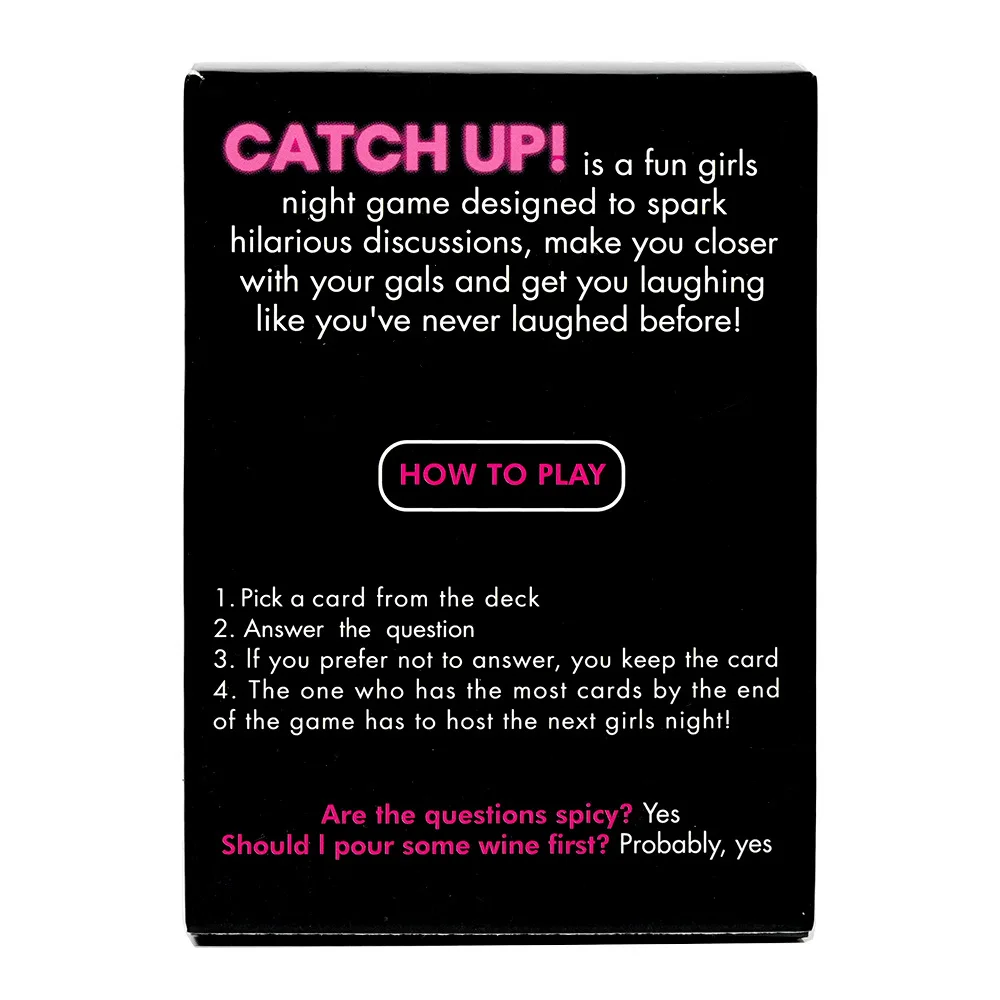 Catch Up! Girls Night 18 + Party Game-carte di conversazione che stimolano il pensiero piccante per Fun Girls Nights, feste di compleanno per adulti