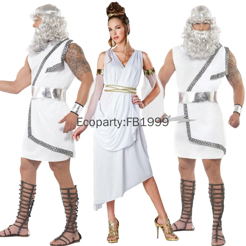 

Взрослый Хэллоуин Египет Греция Костюм Богини Древний Египет Миф Зевс Косплей Халат Пары Вечеринка Фестиваль Ролевые Наряды