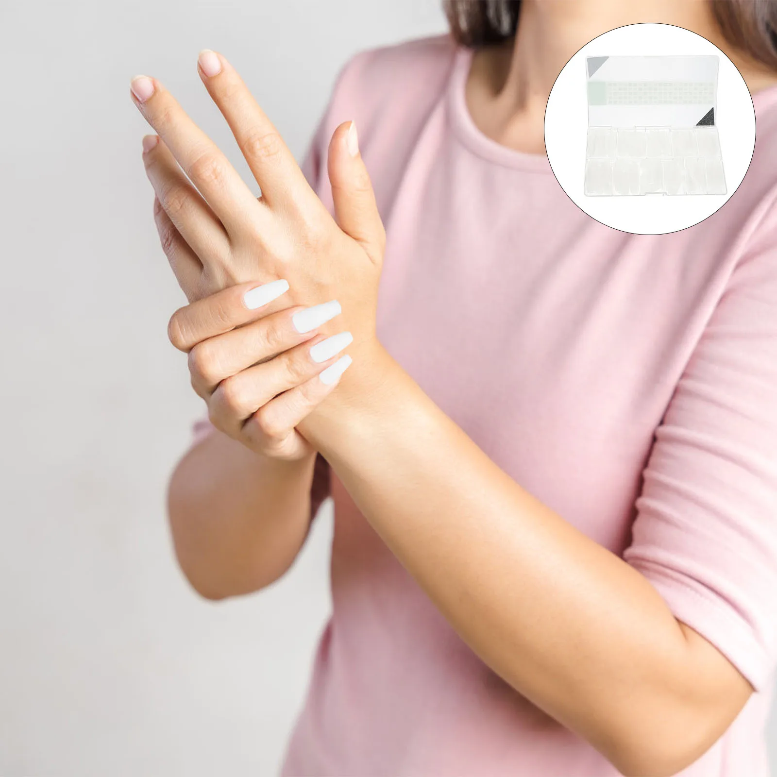 408 Uds. De uñas postizas mate ultrafinas, puntas para pulir uñas, suministros de manicura DIY para decoración de uñas, uñas decorativas para graduación y Navidad