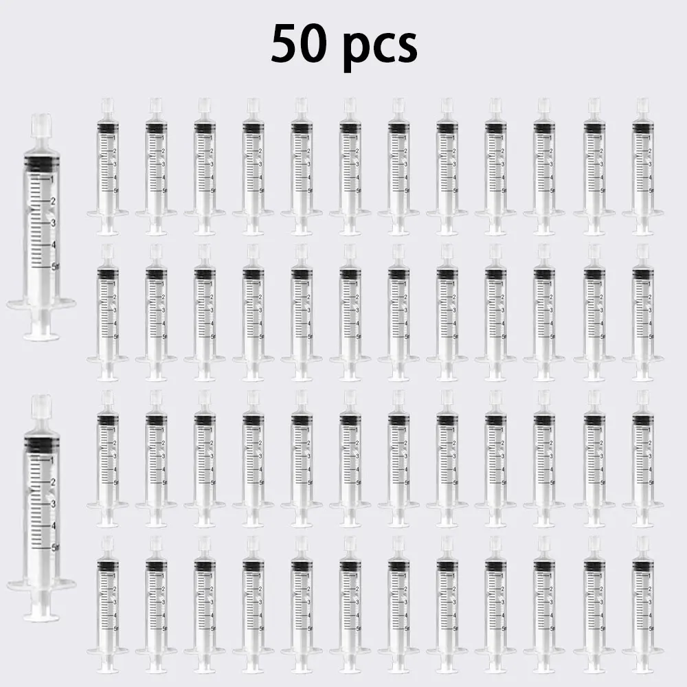 20/30/50pcs 5ML Plastic Perfume Syringe for Quantitative Distribution of Refillable Bottles, Cosmetic Pump Syringe Tool