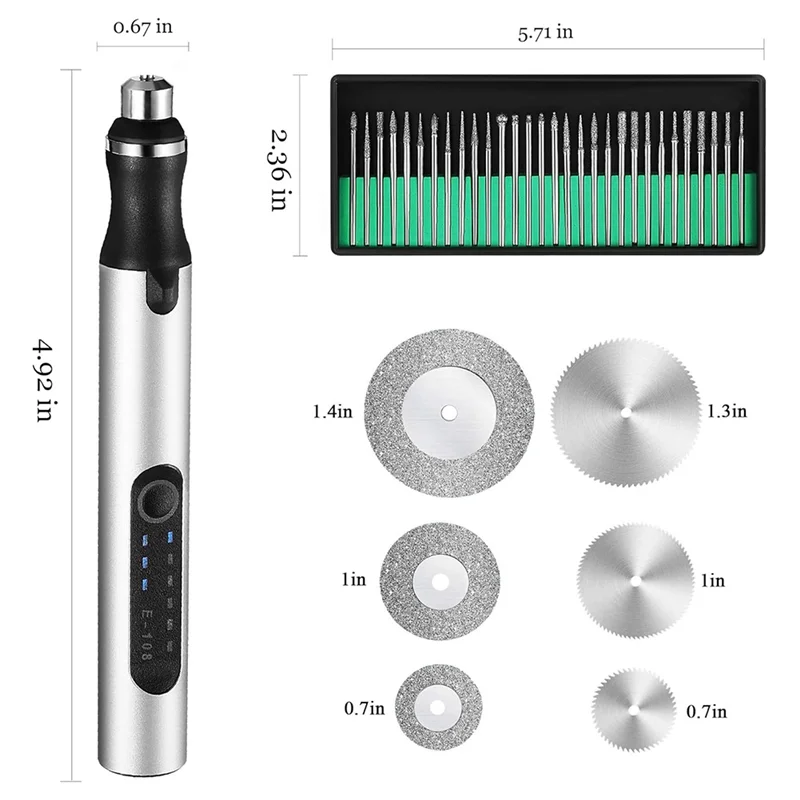 SHGO Multi-Material Engraving Pen with Easter Templates – Engraves Metal, Wood, Glass, Plastic 5