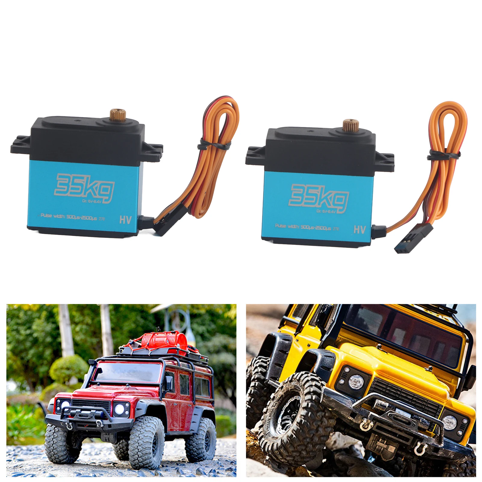 

35KG Coreless Motor Digital Servo Aluminum Alloy Full Metal Gear Servo Waterproof for 1/8 1/10 RC Car