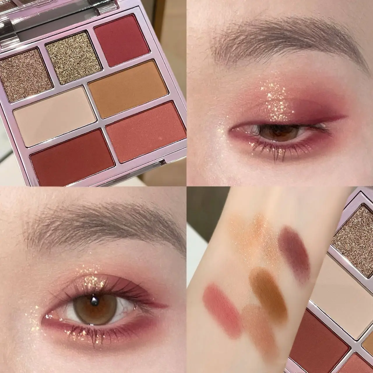 Twilight Seven Colors Gesichtspalette Kontur-Highlighter Aufhellender Mehrzweck-Puder Rouge Bronzer Make-up-Set