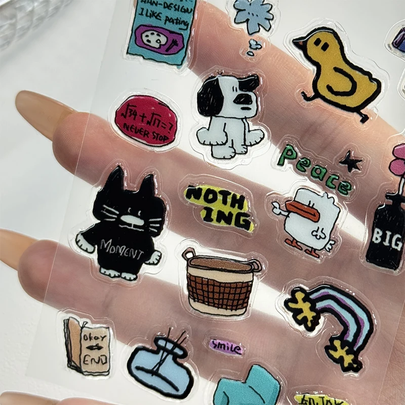 

1Pcs INS Cute Puppy Cartoon Jelly Sticker For DIY Phone Laptop