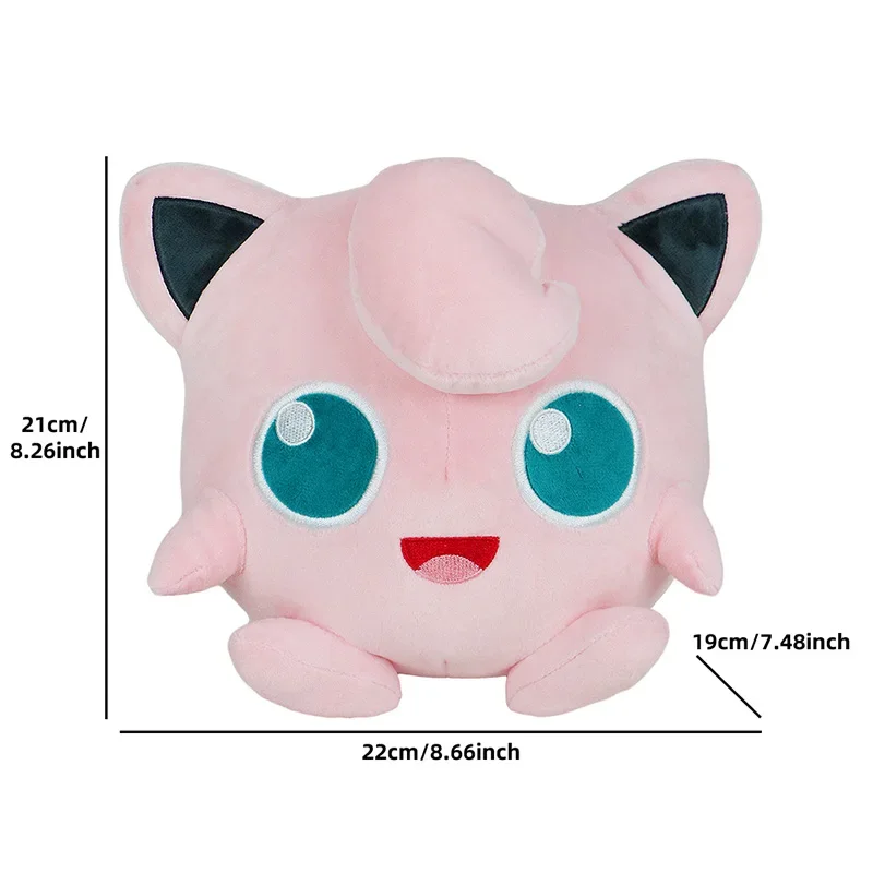 Takara Tomy Jigglypuff ตุ๊กตาโปเกมอนแบบดั้งเดิมตุ๊กตาสัตว์ยัดนุ่นนุ่มน่ารักของเล่นสำหรับเด็กตกแต่งบ้าน