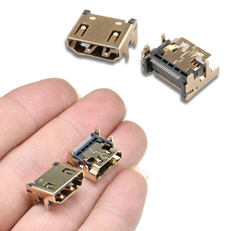 1/5/10/50Pcs HDMI EINE Art Weibliche Steckdose HD Interface Connector 19Pins HDMI buchse Daten Interface 4 DIP Typ Adapter