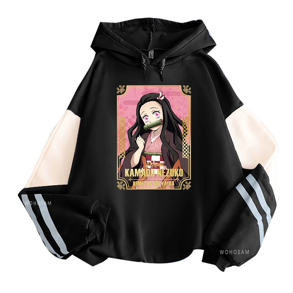 Kamado Nezuko Demon Slayer Hoodies Man Women Kawaii Printed Cartoon Plus Size Autumn Winter Warm Street Hoody Sweatshirts