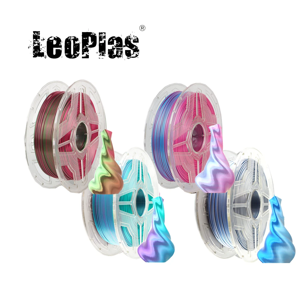 

LeoPlas Ultra Bicolor Silk PLA Filament 1.75mm 1kg For FDM 3D Printer Pen Consumables Printing Supplies Plastic Material