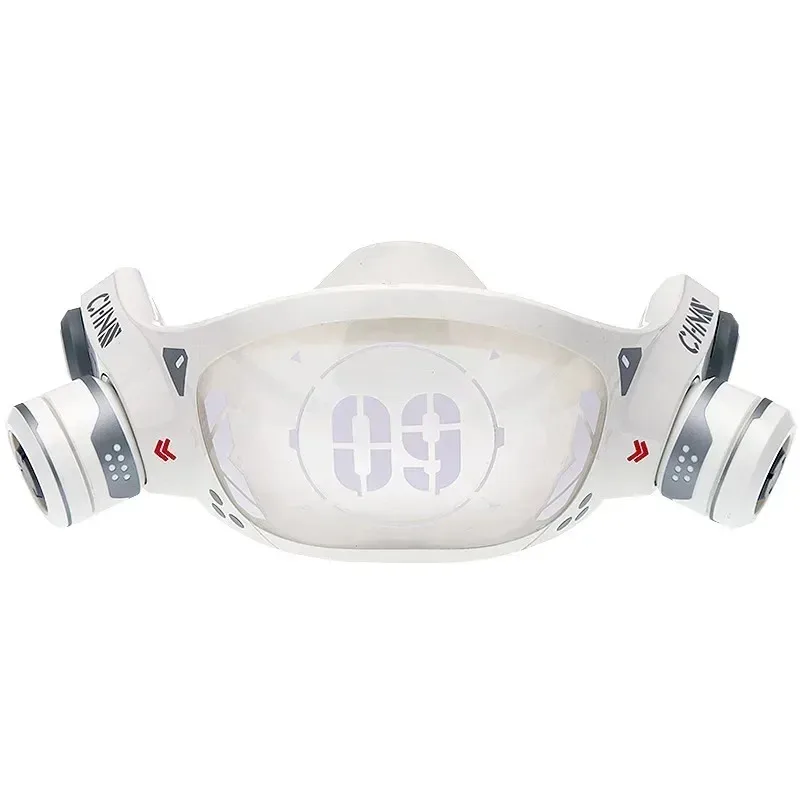 قناع إضاءة LED من Game Cyberpunk Cosplay للنساء، ملحقات خوذة مهرجان الموسيقى، قناع ميكانيكي للخيال العلمي، أقنعة الهالوين #4