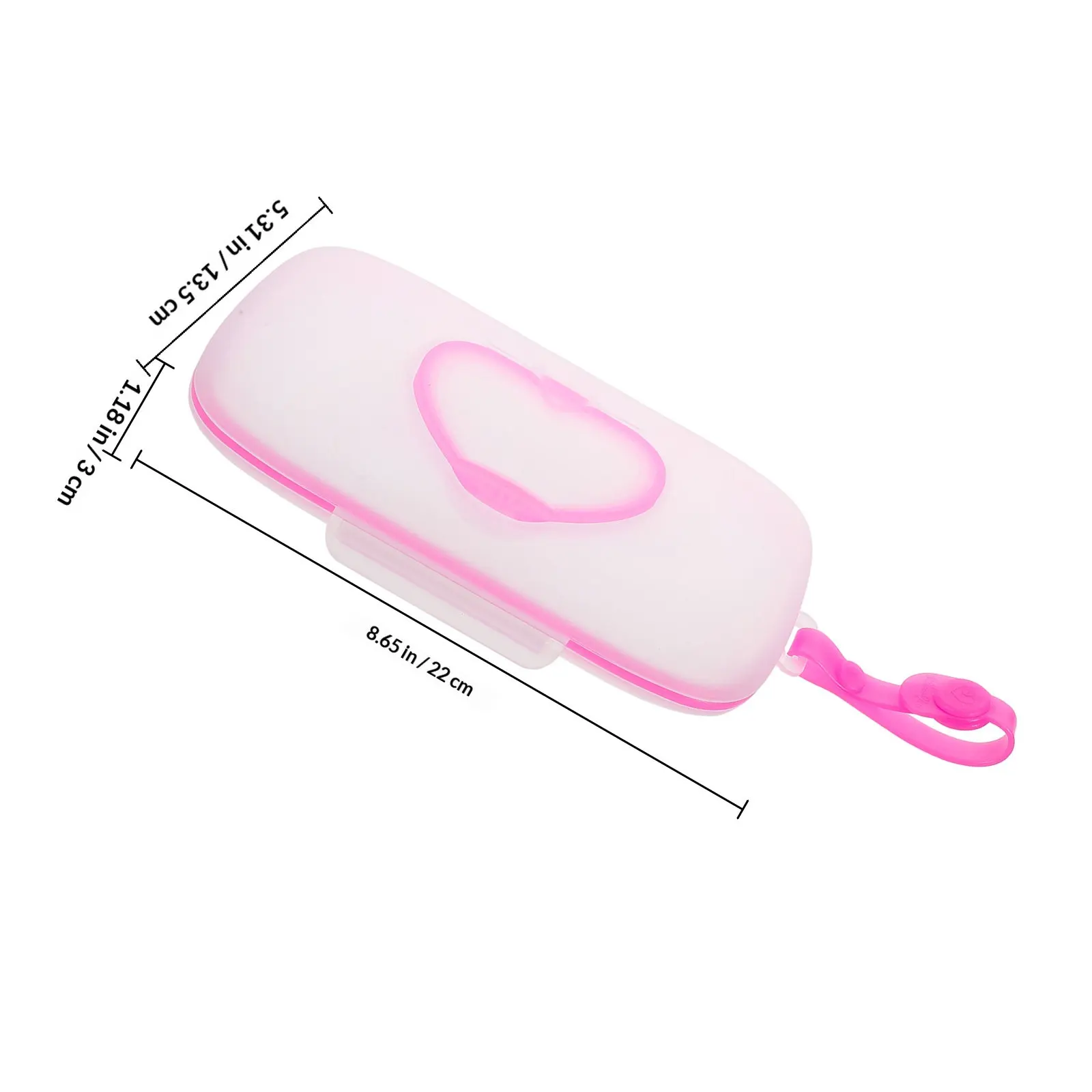 Baby Portable Hand Wipes Dispenser Heart Shape Refillable Lightweight Compact Travel Baby Wipes Holder for Car Diaper Bag view 6