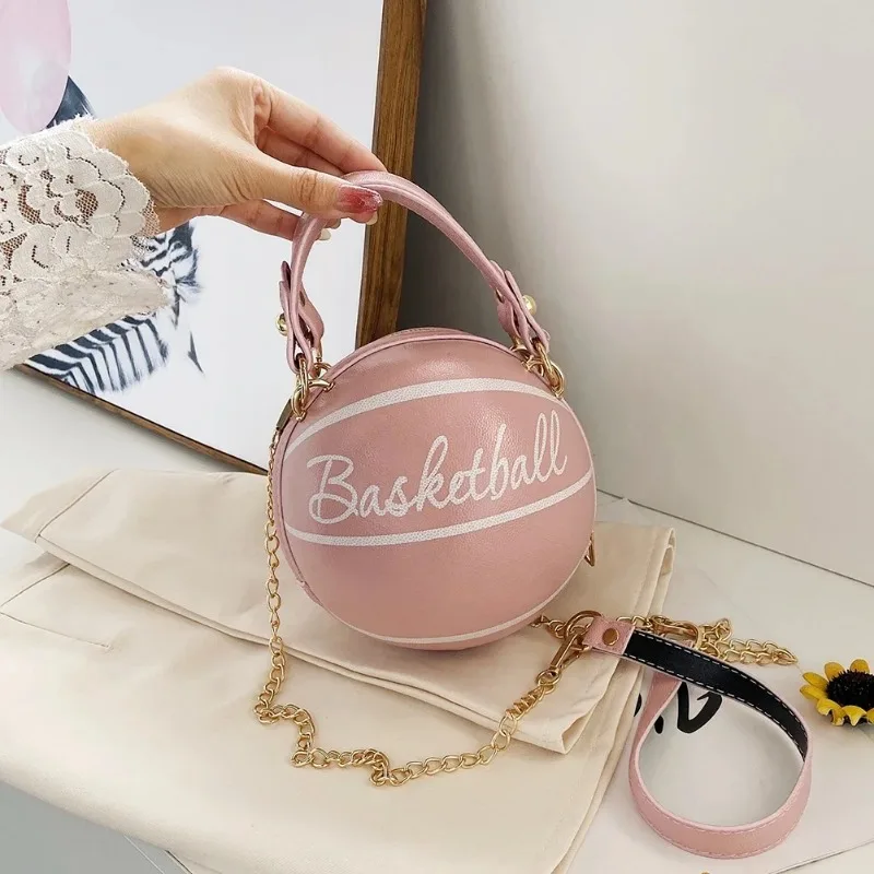 Hot Selling Ladies Spherical Bag Personality Basketball Bag New Shoulder Messenger Bags Korean Round Women Bags Bolsas Femininas