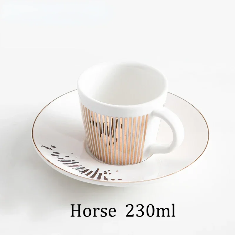 Creative Horse Anamorphic Cup Mirror Reflection  Hummingbird Mug Coffee Tea Set With Coaster 90ml-220ml water bottle