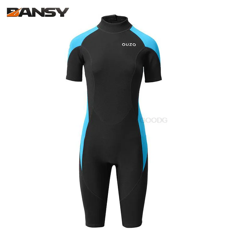 

1.5mm Women Neoprene Wetsuit UV-proof Lycra Short Sleeves Diving Suit For Underwater Snorkeling Swimming Surfing Women Swimwear