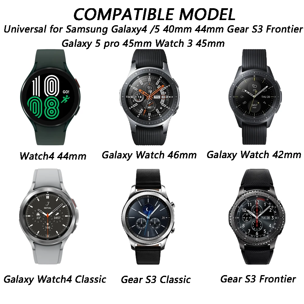 Smart Watch Band For Samsung Galaxy Watch 5/4 44mm 40mm Gear S3 Classic Silicone Sport Watchband Bracelet Galaxy Watch5 pro 45mm