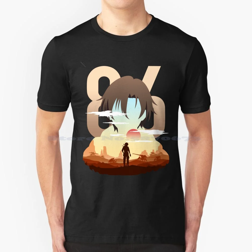 Eighty Six Landscape T Shirt 100% Cotton Tee Eighty Six Landscape Sunset Japan 86 Robot Anime And Manga Hero 86 Fanart