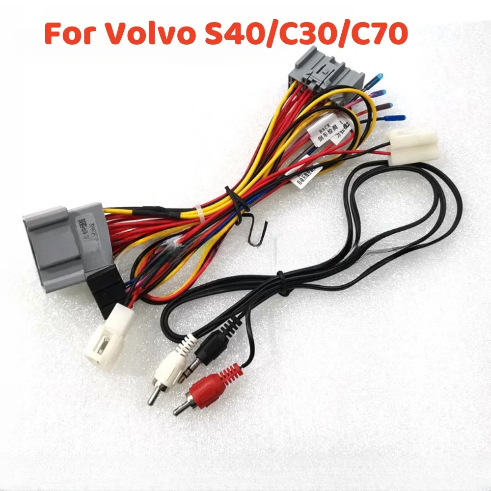 

Car Accessories Car Radio 16 Pin Wiring Harness Plug Power Cable For Volvo S40 C30 C70 Multimedia Video Player