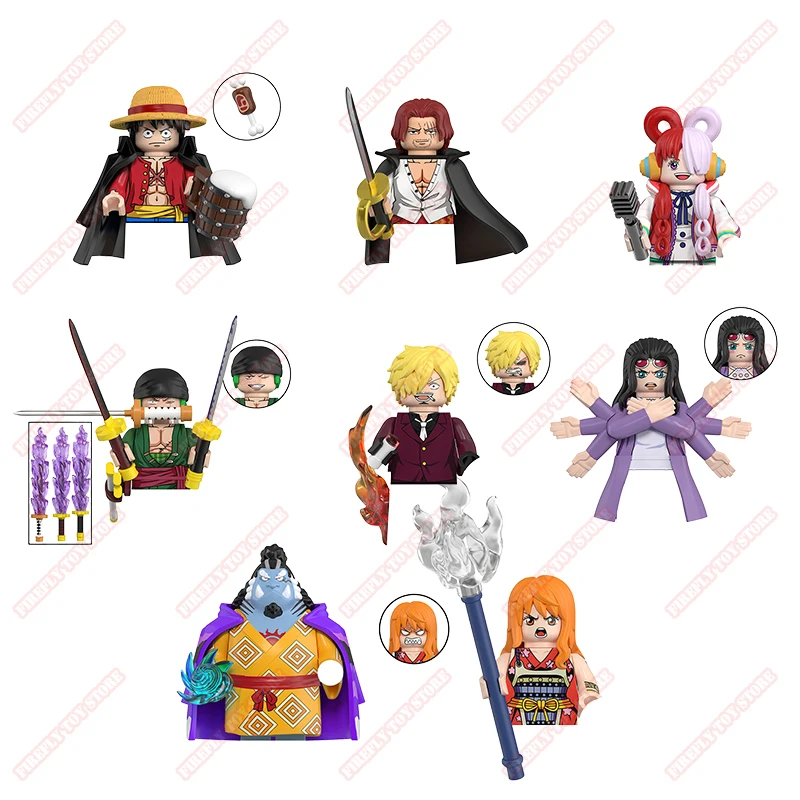 

One Piece Animation Peripheral Toy Luffy Shanks Uta Zoro Sanji Robin Jinbe Nami Small Doll Anime Action Model Figures Collection