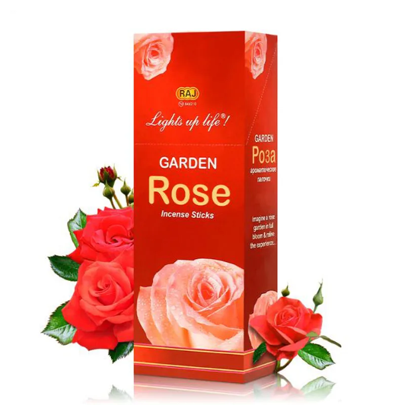 Big Box Rose Flavor Stick Incense India Incense Flower Fragrance Aroma Incense with 6 Small Boxes 120sticks In All Yoga Smell