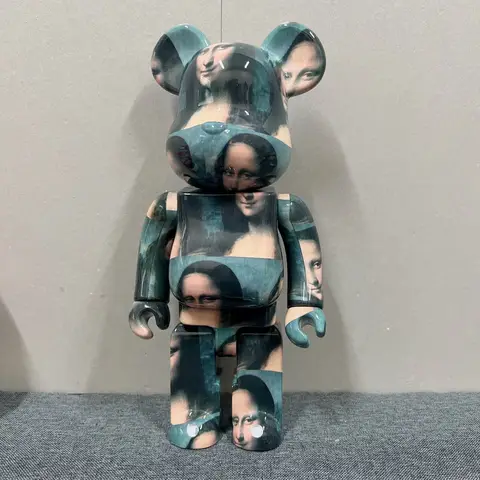 27cm ABS 곰 동상 페인트 블록 곰 인형 장식 데스크탑 장식품 거실 곰 바닥 조각 홈 인테리어 선물