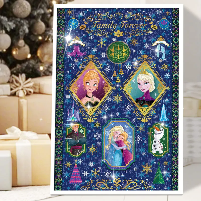 

Disney Christmas Gift 1000PC Jigsaw Puzzle Frozen Themed Adult Brain Teaser Game Educational Toys for Stress Relief Mindfulness