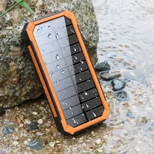 Waterproof Solar Mobile Power Supply PD Fast Charging 30000mAh Mountaineering Lighting Without Any Line Power Bank