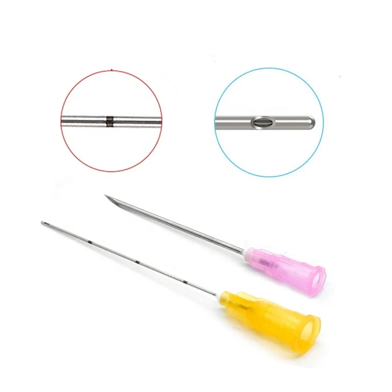 Medische Steriele Microcannula 14G 90Mm Stompe Punt Micro Canule Naald Voor Injecteerbare Hyaluronzuur Vulstoffen