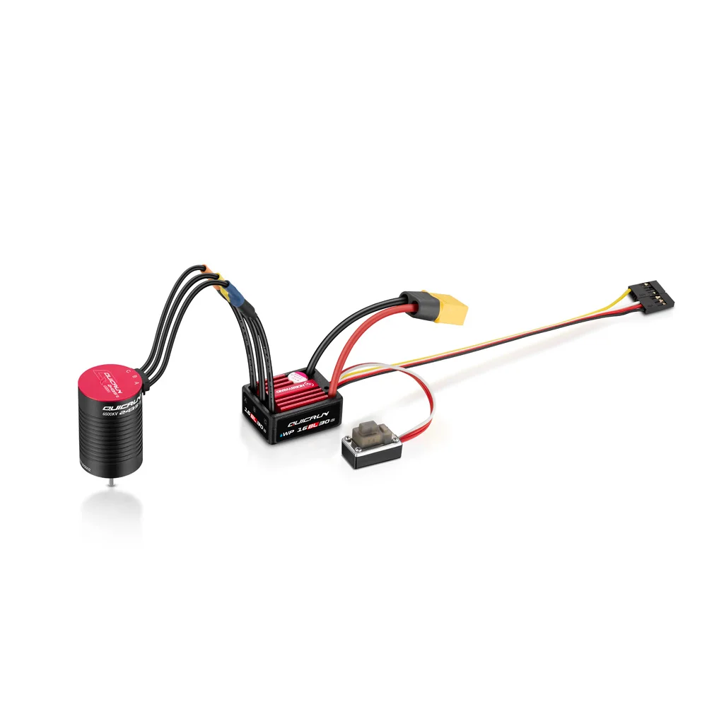 HobbyWing QuicRun WP-16BL30 30A waterproof brushless ESC 2435 G3 motor suitable for 1/16 RC remote-controlled off-road vehicles