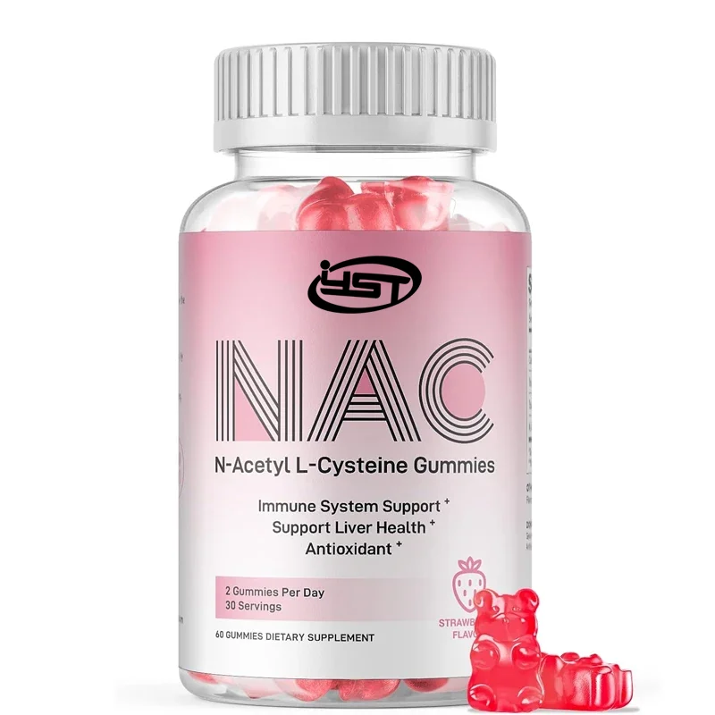 

NAC gummies 600mg, N-acetylcysteine supplement, used for antioxidants and immune support, lung and liver health