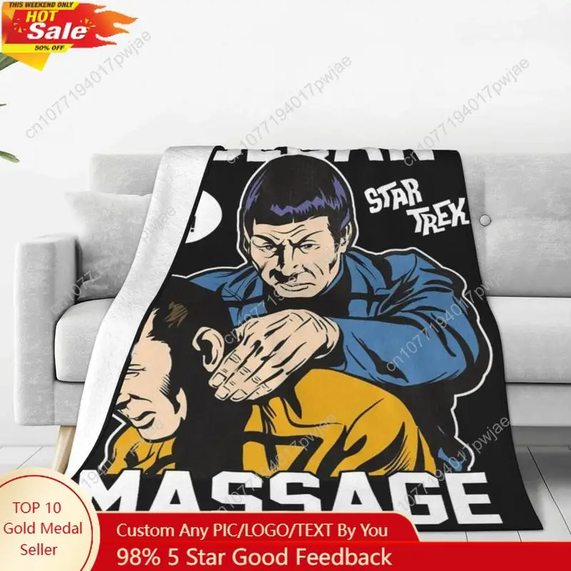 

Vulcans Massage Sci-Fi Film Blanket Cover Coral Fleece Plush Stars Treks Vulcan Lightweight Throw Blankets for Outdoor Bedspread