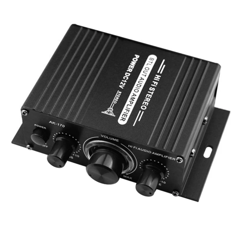 Car Audio Amplificador HIFI Audio Power Amplifier Stereo Amplifiers FM Radio Stereo Amplifiers 12V 2CH