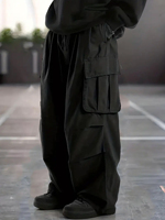 Four Seasons Pants Men's Work Pants Easiest for Match High Street Straight-Leg Pants Casual Fashion Easiest for Match Composite Fabric Can Be Weared All Years Suitable for Outdoor Sports Parties
