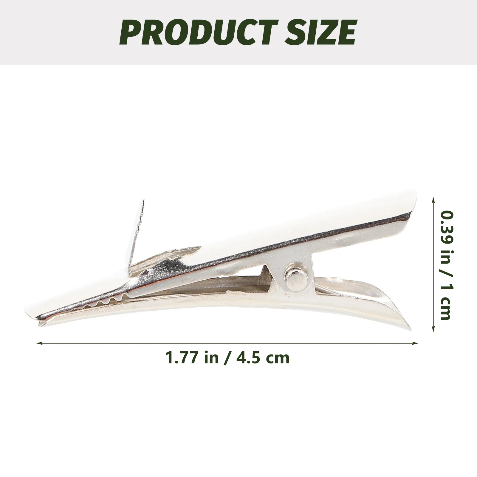 100Pcs Xmas Flower Decor Clips Reliable Metal Crafts Clip for Christmas Adornment 2.5x0.5x0.4cm Iron Clip