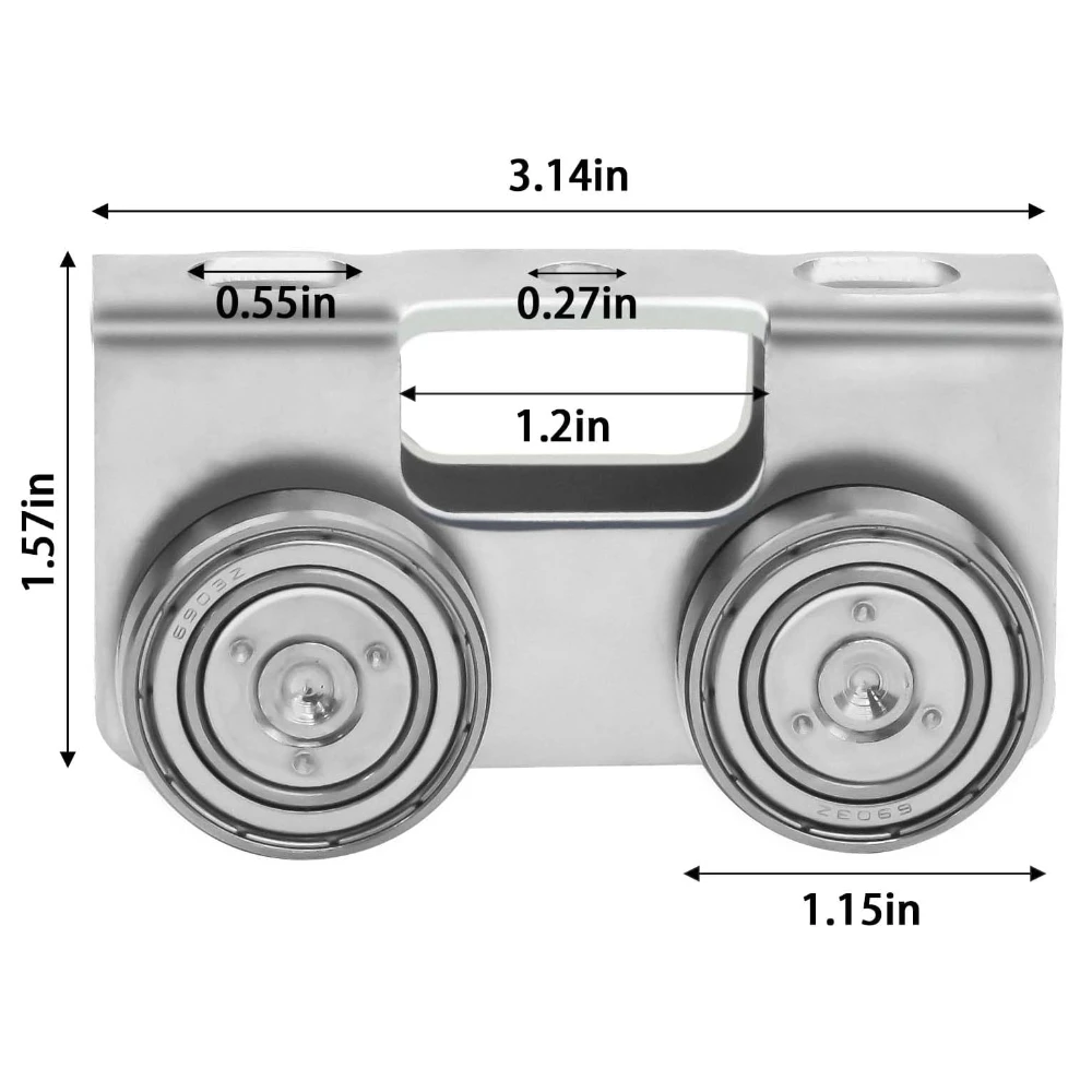 Trolley Assembly 4 Wheel Light Duty for Use with All 1-5/8" P1000, P1001, P5000, P5001, P5500, P5501 or Taller Strut Channel