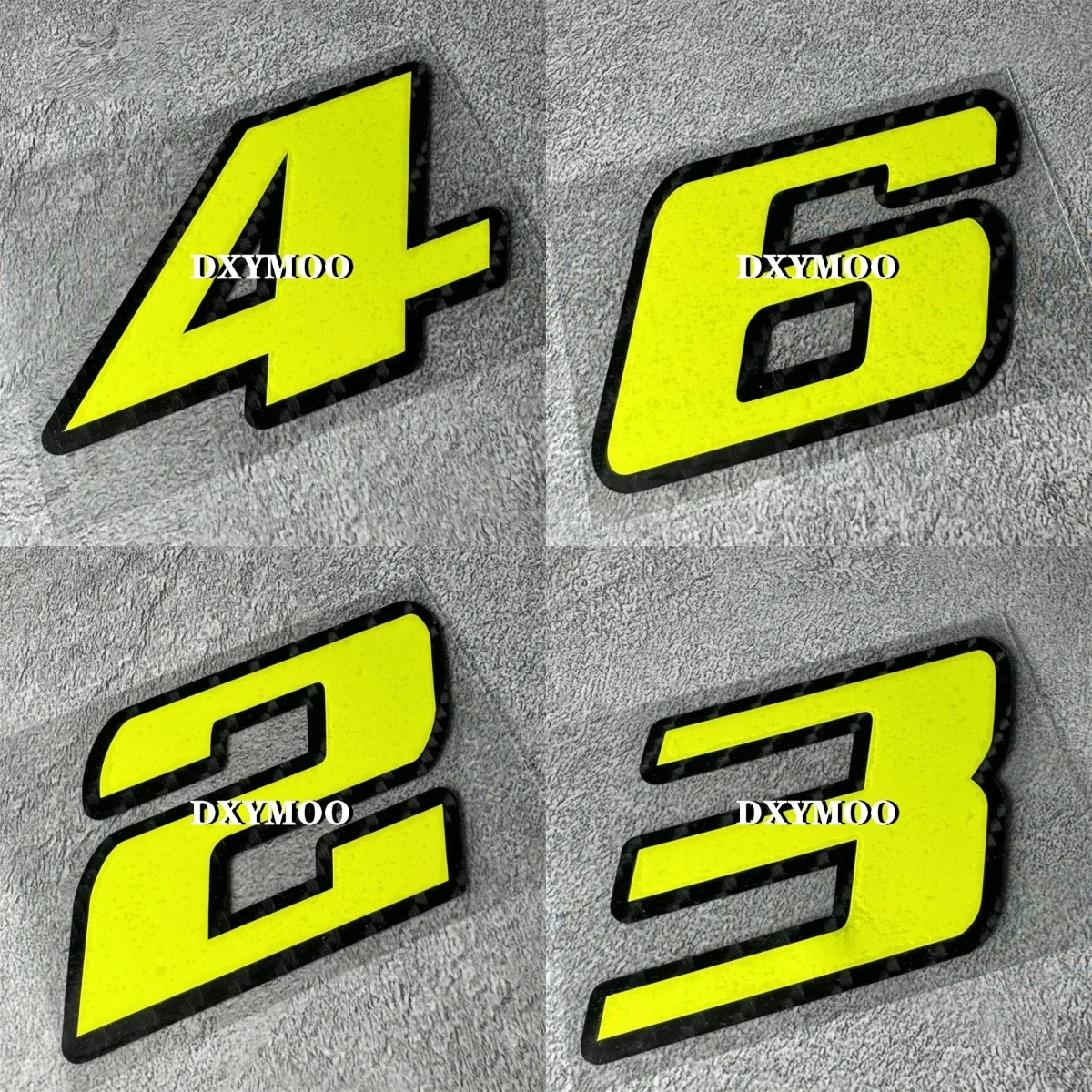 2 Buah/Set Stiker Vinil Nomor  - Motorcycle Gear Yellow ulasan dan harga