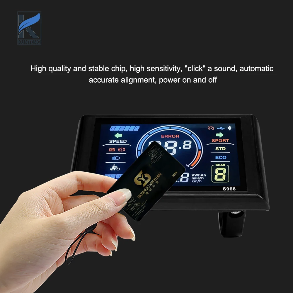 Electric Bicycle JN-NFC S966 Color Display SM/WP Plug Magnetic Card Induction Match JN Controller For Ebike Conversion kit