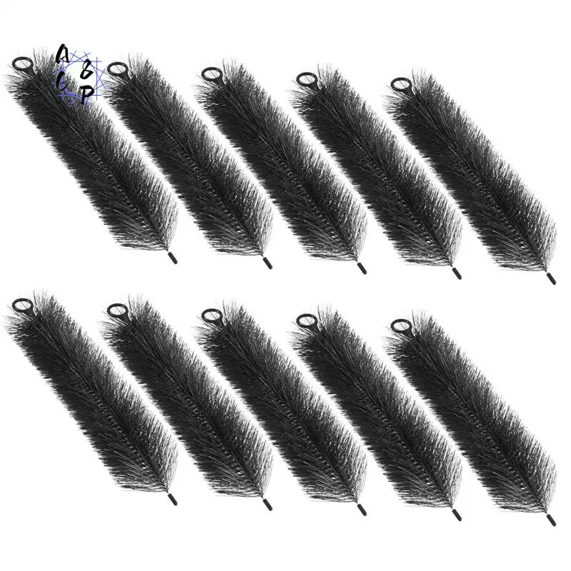 

A68P-10PCS Stainless Steel Core Brush Aquarium Filter Fish Tank Clean Tools Brush Pond Biochemical Filter Brush Filter