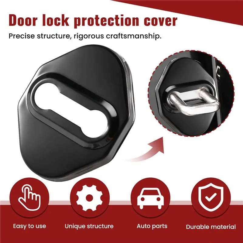 Car Door Lock Protection Cover Emblems Case 4PCS Set For TOYOTA CAMRY 2015-2024 Accessories
