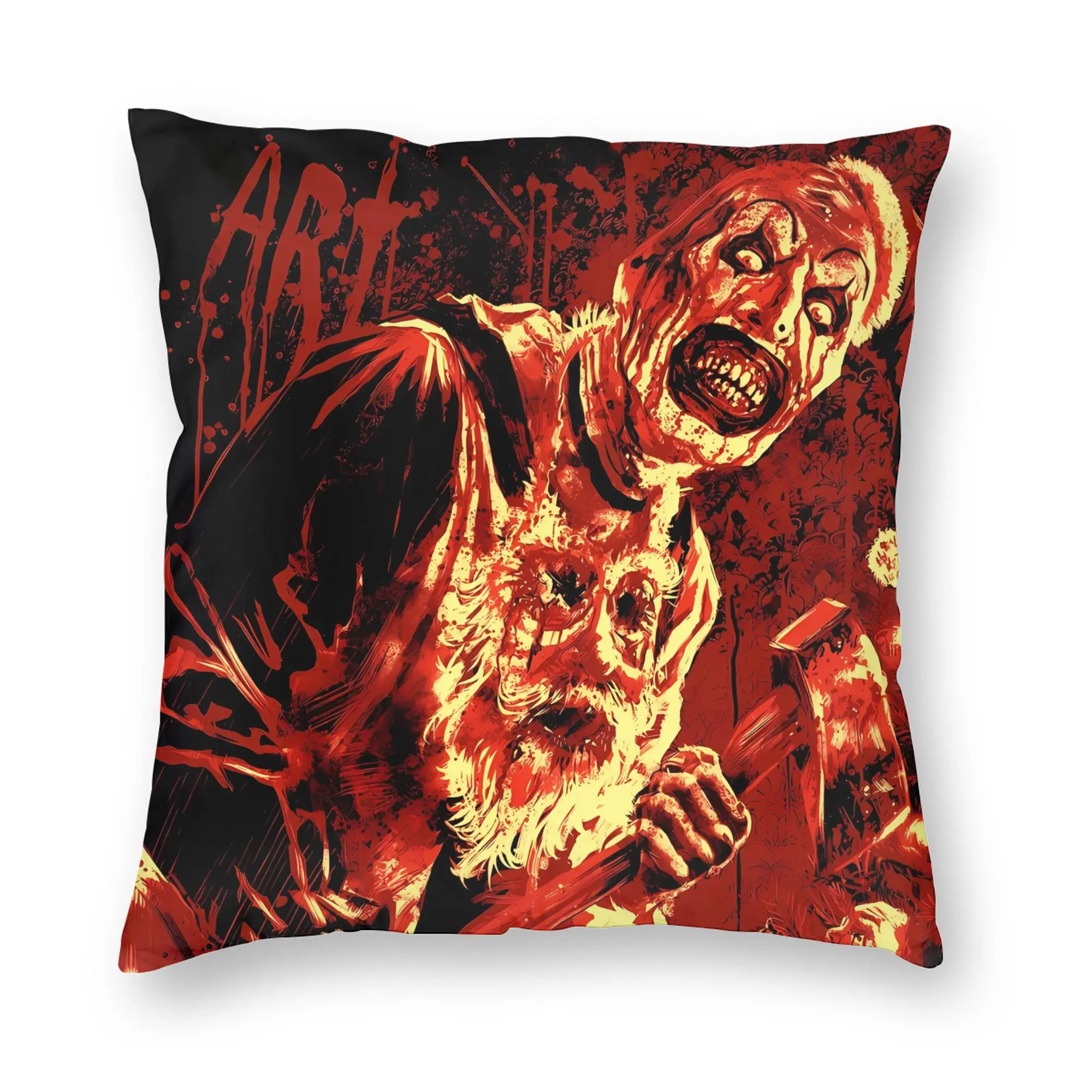 Terrifier Movie Pillow Case  Design Pillow Cover For Living Room Chair Retro Trendy Pillowcases