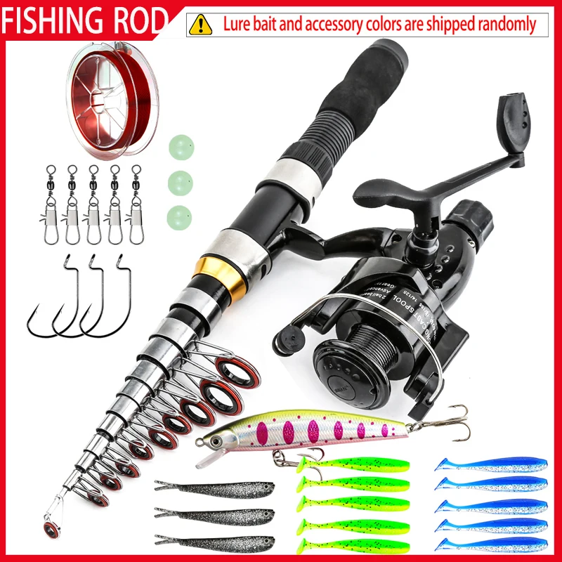 

Lure Fishing Rod Wheel Set Portable Pole Throwing Customized Fishing Rod Set Suitable for Novice Sea Fishing, Luya