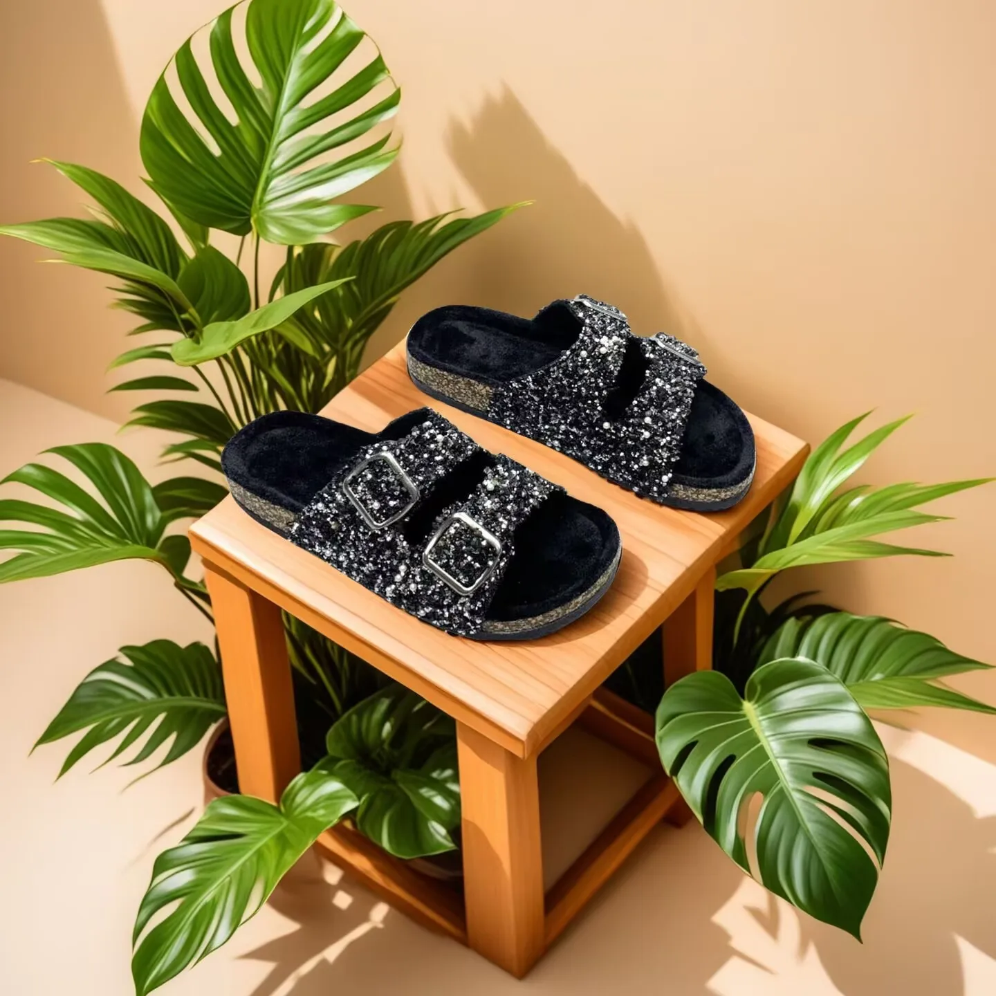 

Женские модные повседневные шлепанцы с кристаллами, блестящие сексуальные женские удобные тапочки на плоской подошве со стразами