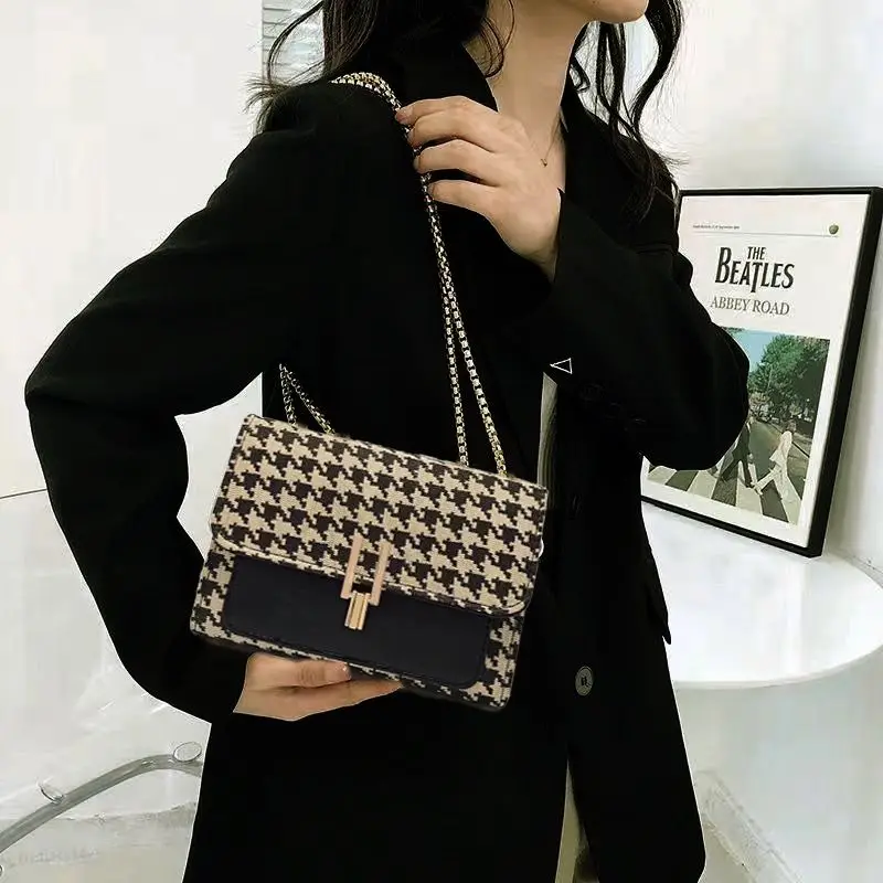 Autumn Winter New Light Luxury Small Fragrance Style Chain Bag Women Fashionable Versatile Single Shoulder Crossbody Bag